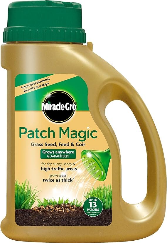 Miracle-Gro Patch Magic Grass Seed, Feed and Coir, 1015 g, Green